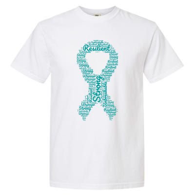 Postgreat Gifttraumatic Stress Disorder Awareness Month Teal Ribbon Funny Gift Garment-Dyed Heavyweight T-Shirt