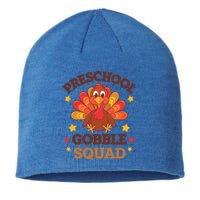 Preschool Gobble Squad Cute Turkey Thanksgiving Teacher Gift Sustainable Beanie