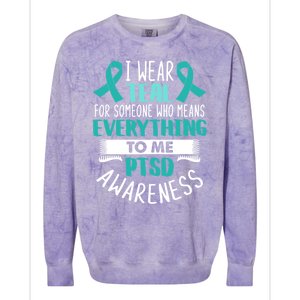 Postcute Gifttraumatic Stress Disorder Warrior Ptsd Awareness Month Gift Colorblast Crewneck Sweatshirt