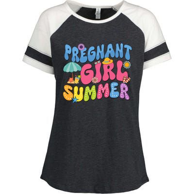 Pregnant Girl Summer Enza Ladies Jersey Colorblock Tee