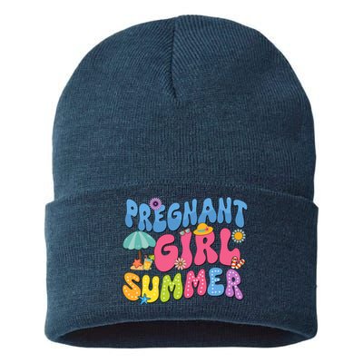 Pregnant Girl Summer Sustainable Knit Beanie