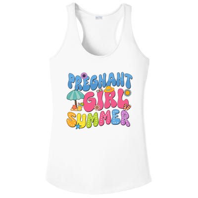 Pregnant Girl Summer Ladies PosiCharge Competitor Racerback Tank