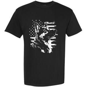 Patriotic German Shepherd AMERICAN FLAG 4th Of July Gifts Garment-Dyed Heavyweight T-Shirt