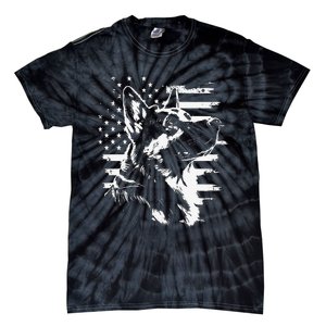 Patriotic German Shepherd AMERICAN FLAG 4th Of July Gifts Tie-Dye T-Shirt