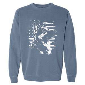 Patriotic German Shepherd AMERICAN FLAG 4th Of July Gifts Garment-Dyed Sweatshirt