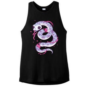 Pastel Goth Snake Creepy Serpent Kawaii Emo Nu Goth Ladies PosiCharge Tri-Blend Wicking Tank