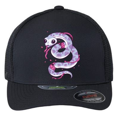 Pastel Goth Snake Creepy Serpent Kawaii Emo Nu Goth Flexfit Unipanel Trucker Cap