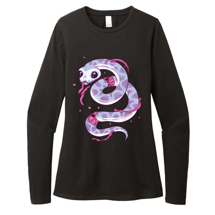 Pastel Goth Snake Creepy Serpent Kawaii Emo Nu Goth Womens CVC Long Sleeve Shirt