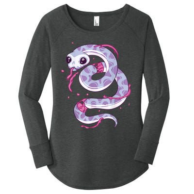 Pastel Goth Snake Creepy Serpent Kawaii Emo Nu Goth Women's Perfect Tri Tunic Long Sleeve Shirt