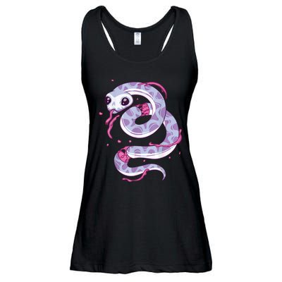 Pastel Goth Snake Creepy Serpent Kawaii Emo Nu Goth Ladies Essential Flowy Tank