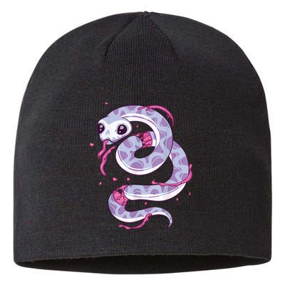 Pastel Goth Snake Creepy Serpent Kawaii Emo Nu Goth Sustainable Beanie