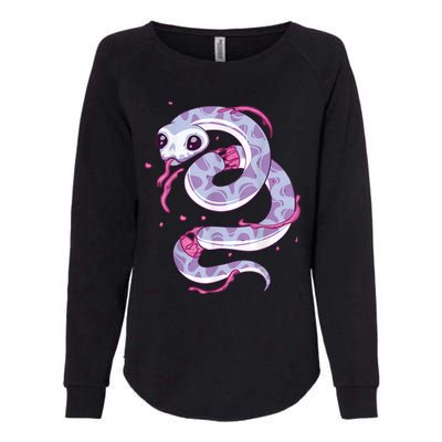 Pastel Goth Snake Creepy Serpent Kawaii Emo Nu Goth Womens California Wash Sweatshirt