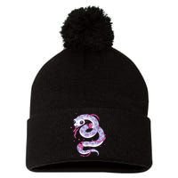 Pastel Goth Snake Creepy Serpent Kawaii Emo Nu Goth Pom Pom 12in Knit Beanie