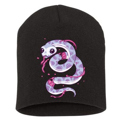 Pastel Goth Snake Creepy Serpent Kawaii Emo Nu Goth Short Acrylic Beanie