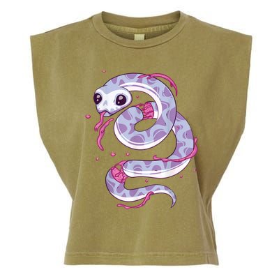 Pastel Goth Snake Creepy Serpent Kawaii Emo Nu Goth Garment-Dyed Women's Muscle Tee