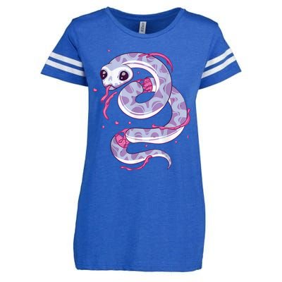 Pastel Goth Snake Creepy Serpent Kawaii Emo Nu Goth Enza Ladies Jersey Football T-Shirt