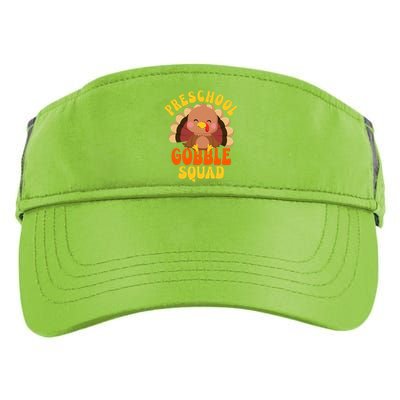 Preschool Gobble Squad Cute Turkey Thanksgiving Teacher Adult Drive Performance Visor