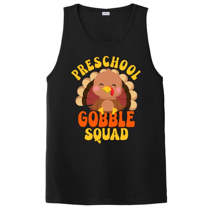 Preschool Gobble Squad Cute Turkey Thanksgiving Teacher PosiCharge Competitor Tank