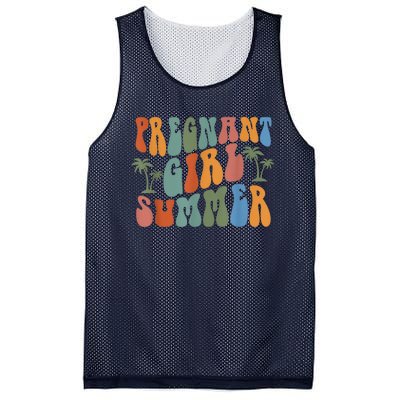 Pregnant Girl Summer Baby Announcement Pregnancy Reveal  Mesh Reversible Basketball Jersey Tank