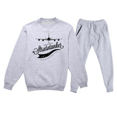 Passing Gas Since 1957 Kc135 Tanker Airplane Premium Crewneck Sweatsuit Set