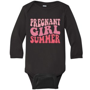 Pregnant Girl Summer Summer Vibes Baby Long Sleeve Bodysuit