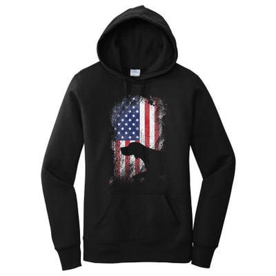 Patriotic German Shorthaired Pointer American Flag Gsp Dog Women's Pullover Hoodie