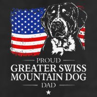 Proud Greater Swiss Mountain Dog Dad American Flag Patriotic Adult Drive Performance Visor