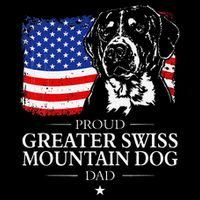 Proud Greater Swiss Mountain Dog Dad American Flag Patriotic Bag
