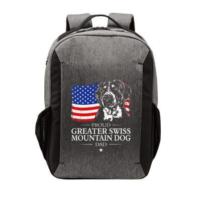 Proud Greater Swiss Mountain Dog Dad American Flag Patriotic Vector Backpack