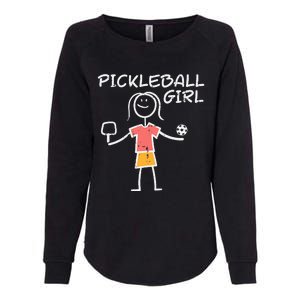 Pickleball Girl Stickman Pickle Ball Womens California Wash Sweatshirt