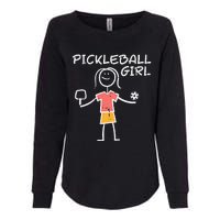 Pickleball Girl Stickman Pickle Ball Womens California Wash Sweatshirt