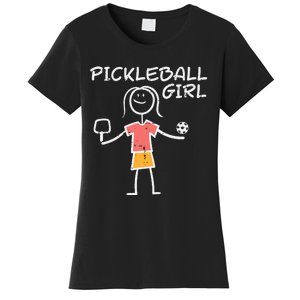 Pickleball Girl Stickman Pickle Ball Women's T-Shirt