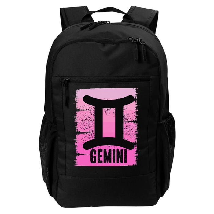 Pink Gemini Symbol May Birthday Born In June Zodiac Sign Daily Commute Backpack