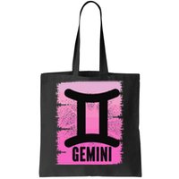 Pink Gemini Symbol May Birthday Born In June Zodiac Sign Tote Bag