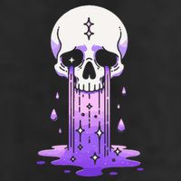 Pastel Goth Skull Crying Sad Stars Purple Alt Aesthetic Adult Drive Performance Visor