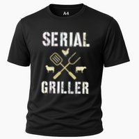 Pitmaster Grilling Serial Griller Pit Grandpa Brisket Patio Cooling Performance Crew T-Shirt
