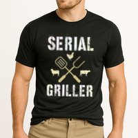 Pitmaster Grilling Serial Griller Pit Grandpa Brisket Patio Cooling Performance Crew T-Shirt