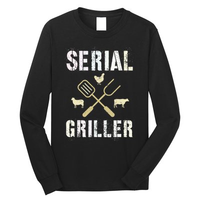 Pitmaster Grilling Serial Griller Pit Grandpa Brisket Patio Long Sleeve Shirt