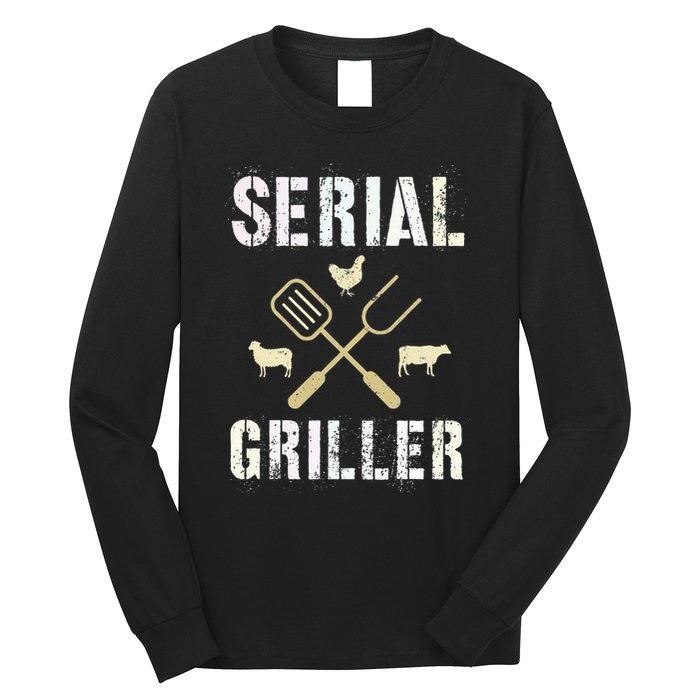 Pitmaster Grilling Serial Griller Pit Grandpa Brisket Patio Long Sleeve Shirt