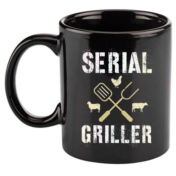 Pitmaster Grilling Serial Griller Pit Grandpa Brisket Patio 11oz C Handle Ceramic Mug