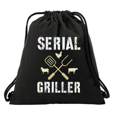 Pitmaster Grilling Serial Griller Pit Grandpa Brisket Patio Drawstring Bag