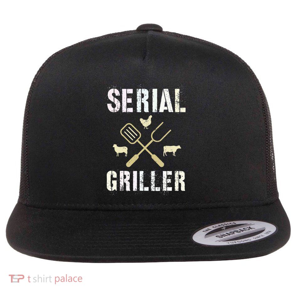 Pitmaster Grilling Serial Griller Pit Grandpa Brisket Patio Flat Bill Trucker Hat