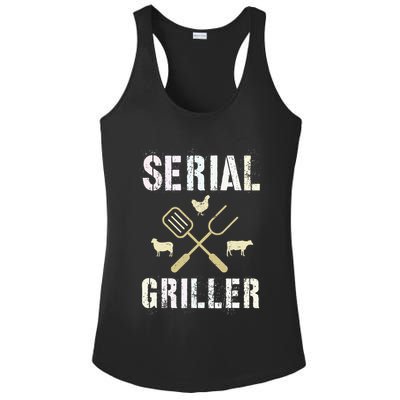 Pitmaster Grilling Serial Griller Pit Grandpa Brisket Patio Ladies PosiCharge Competitor Racerback Tank