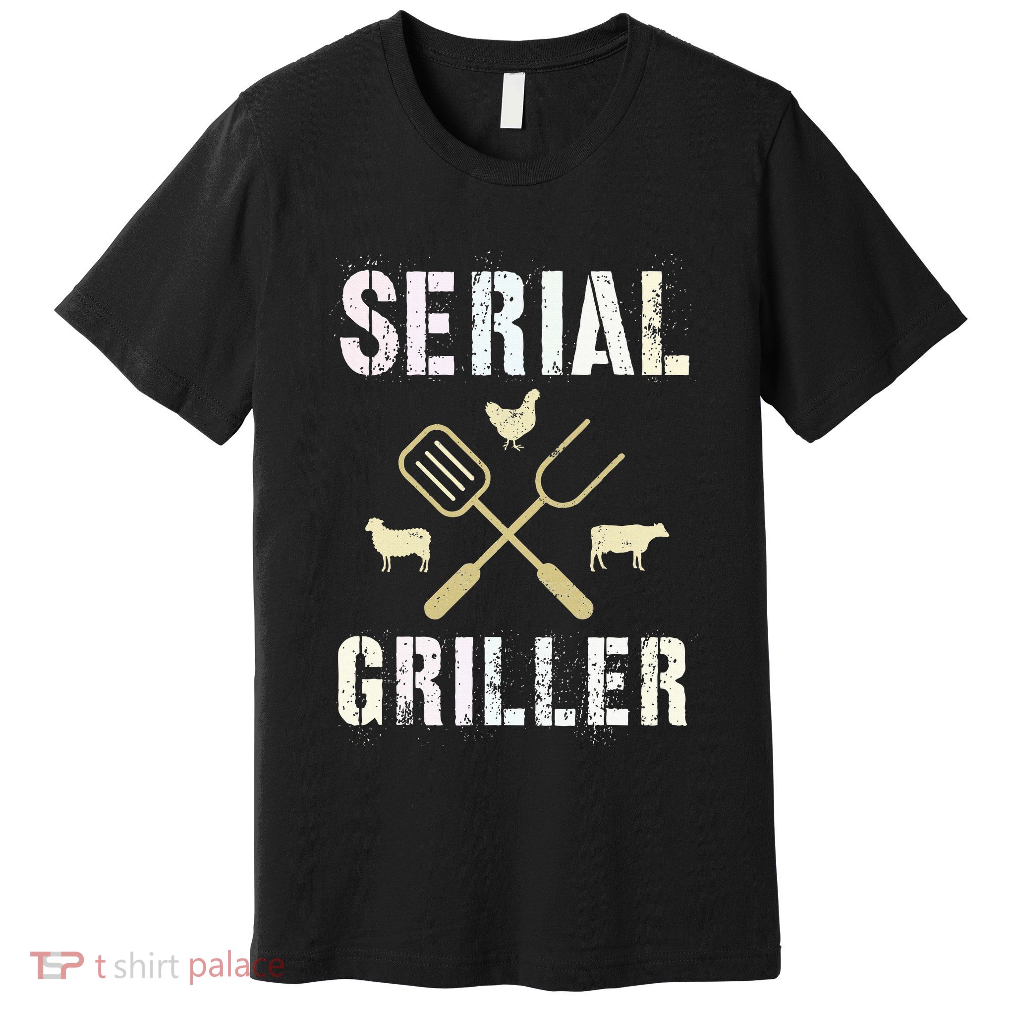 Pitmaster Grilling Serial Griller Pit Grandpa Brisket Patio Premium T-Shirt