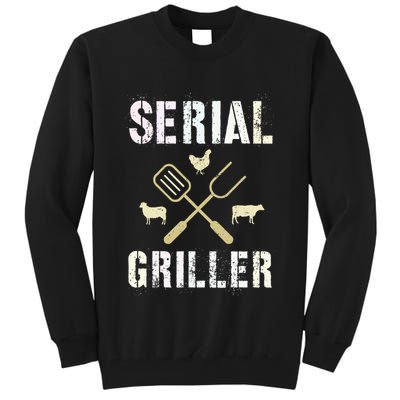 Pitmaster Grilling Serial Griller Pit Grandpa Brisket Patio Tall Sweatshirt