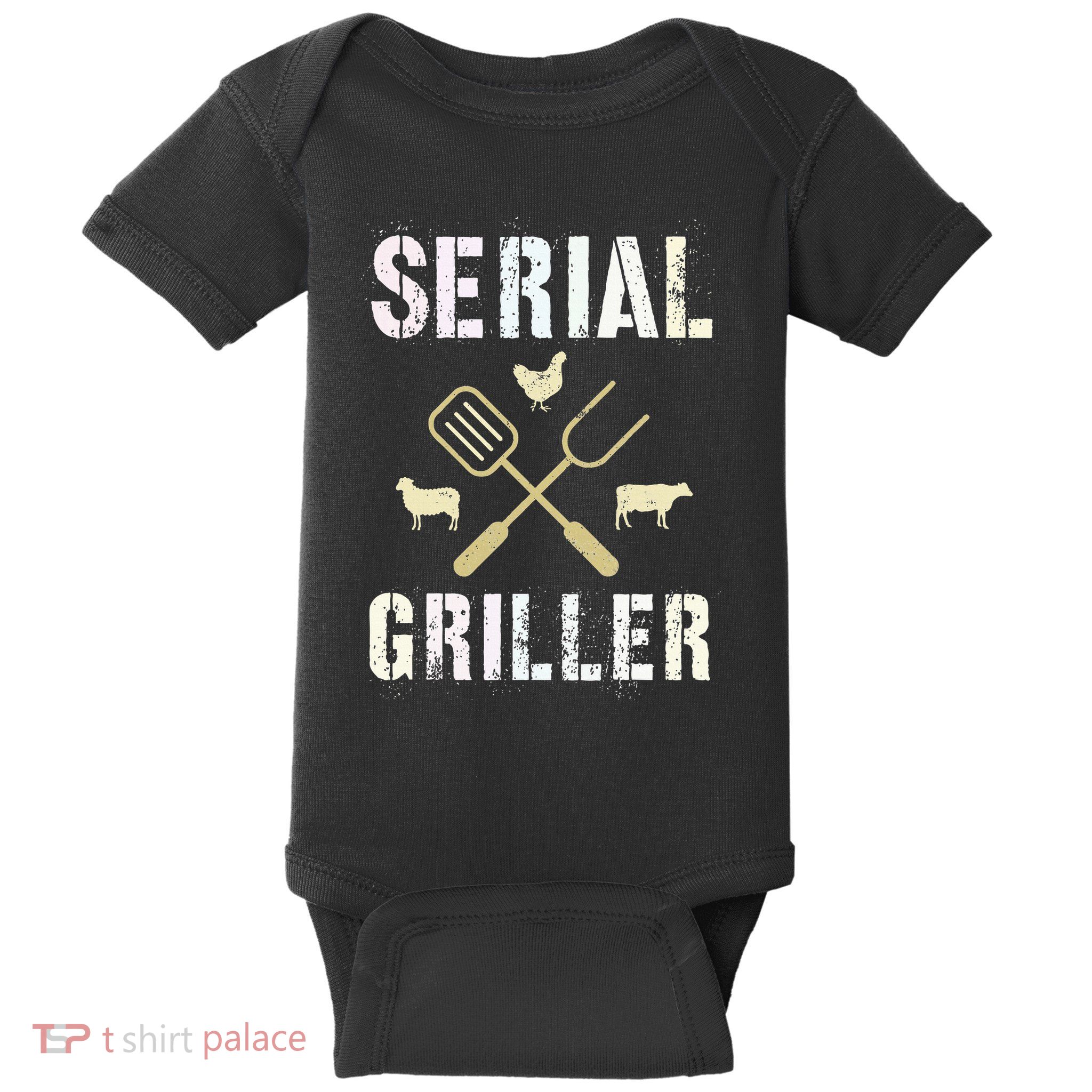 Pitmaster Grilling Serial Griller Pit Grandpa Brisket Patio Baby Bodysuit