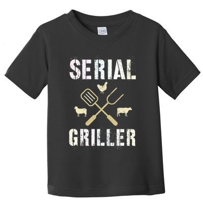 Pitmaster Grilling Serial Griller Pit Grandpa Brisket Patio Toddler T-Shirt