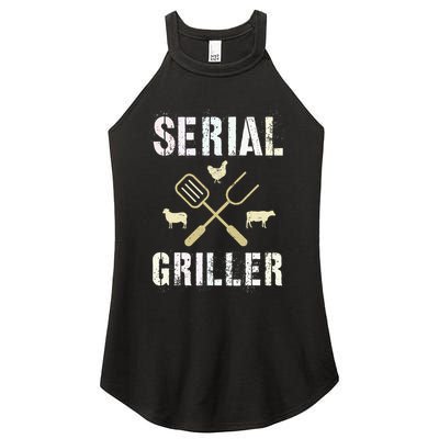Pitmaster Grilling Serial Griller Pit Grandpa Brisket Patio Women's Perfect Tri Rocker Tank