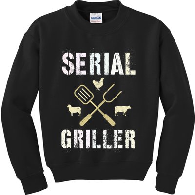 Pitmaster Grilling Serial Griller Pit Grandpa Brisket Patio Kids Sweatshirt