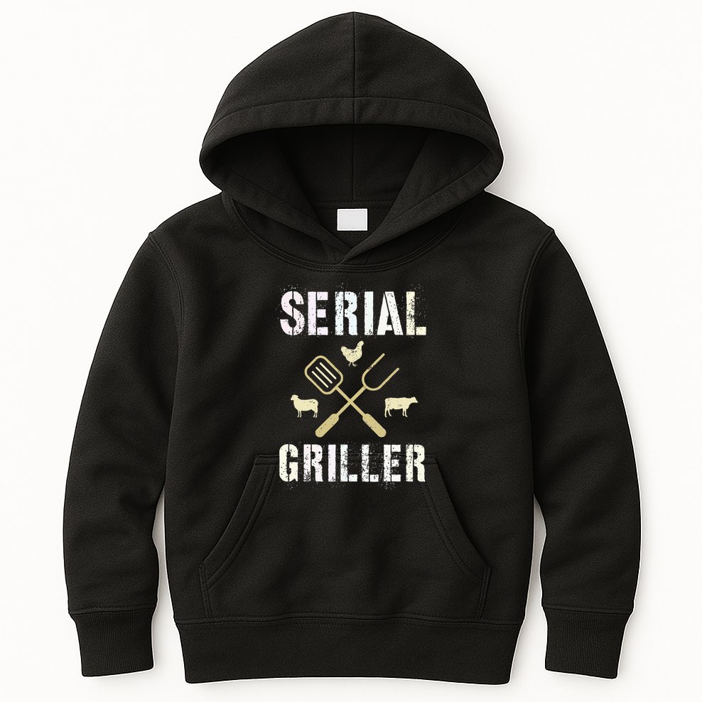 Pitmaster Grilling Serial Griller Pit Grandpa Brisket Patio Kids Hoodie